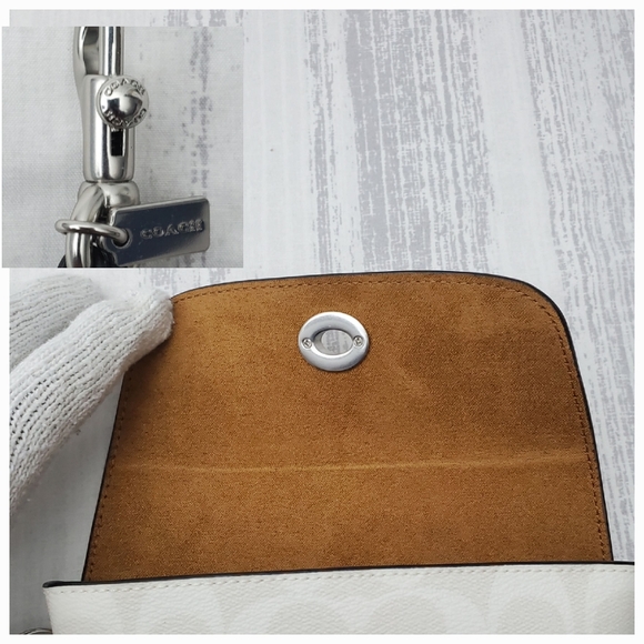 COACH Sunglasses Case In Signature Canvas White - Picture 5 of 12